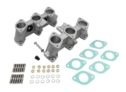 PMO 感应 40x37mm 高入口歧管套件，适用于 40mm 化油器。保时捷 911 2.7ltr / 3.0ltr 小端口 CIS 气缸盖 - PM-O907-0