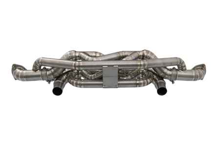 Silenziatore di scarico sportivo con valvola bypass Z-pipe in titanio. Porsche 718 GT4 RS / Spyder RS - 9GT251053A, 9GT251053B - 9M9GT25105B