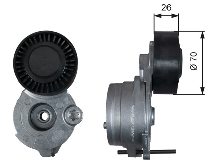 Riem spanrol. Porsche 958 Cayenne / 970 Panamera / 95B.1 Macan Diesel - 95810236151, 95810236150, 958903133 - T39333