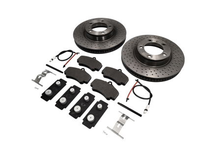 FRONT Brake Pads and Brake Disc Package Porsche 997 C4S Brembo - 9963514XX04BRE, 99635141004, 99635140904BRE, 99635140904, 9963514XX04, 99635194913BRE, 99635194913, 99635108901, 99761268001, 99635195911