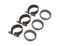 Juego de 6 juntas tóricas y abrazaderas de escape para Porsche 964 - 96411124701, 96411124702, 96411124703, 96411133600, PCG11133600