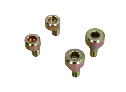 Exzenterschrauben für die Befestigung des hinteren Längslenkers an der Federplatte, Satz mit 4 Stück. Porsche 911 1974–89 - 90133313306, 90133313304, 90133313305