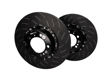 Disques de frein AV FENDUS flottants EBC Racing en deux parties pour Porsche - 38007063, 38007064, 99135140581, 99135140681, 99135140682 - SG2F016