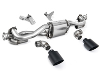 Milltek sports exhaust rear silencer delete with cerakote black trims. Porsche 718 Cayman GT4 4.0ltr / Boxster GTS 4.0ltr Milltek sports exhaust rear silencer delete with cerakote black trims. Porsche 718 Cayman GT4 4.0ltr / Boxster GTS 4.0ltr