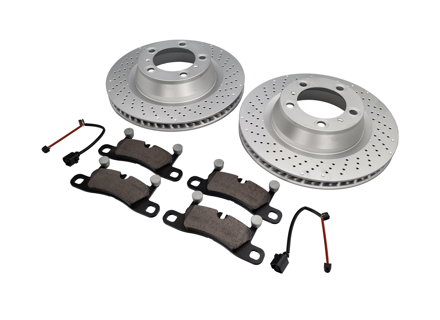 REAR Brake Pads and Brake Disc Package Porsche 991 3.4L - 99135240100, 99135240200, 99135293904