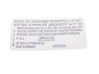Adhesivo para conversión de aire acondicionado a R134a. Porsche 911 / 964 / 944 / 928 - 96470114102 - PAKK2