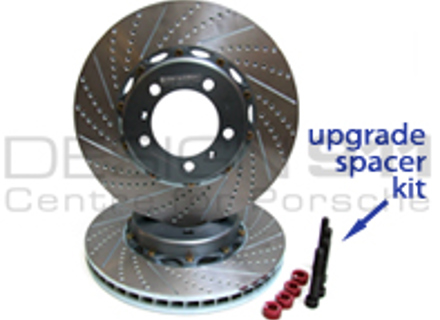 Disco freno / rotore forato e scanalato 2 pezzi POSTERIORE 996 / 997.1