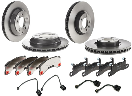 Pack de plaquettes de frein avant et arrière et de disques de frein. Porsche Cayenne 958 Hybrid - 95835140401, PAA698151, 95861236500, 95535240131, PAA698451A, 95861236550