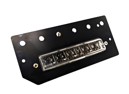 Fuse panel with cover, 12 fuse for blade fuse upgrade. Porsche 914 - 91461231510, 91461231610, 91461231910, 91461231911 - RD-914.FP