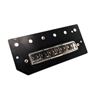 Fuse panel with cover, 12 fuse for blade fuse upgrade. Porsche 914 - 91461231510, 91461231610, 91461231910, 91461231911 - RD-914.FP