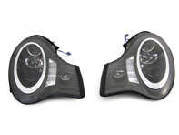 HEADLAMPS LHD (D2 HID) W/ DTR Ring + LED Indicator + LED Built-In Projector Foglamp Shiny-Black (PAIR) - 996631065, 996631066 HEADLAMPS LHD (D2 HID) W/ DTR Ring + LED Indicator + LED Built-In Projector Foglamp Shiny-Black (PAIR) - 996631065, 996631066