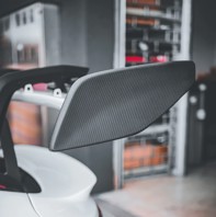 Swan neck rear spoiler end plates carbon fibre. Porsche 992 GT3 RS - 9GT827685, 9GT827685OK1, 9GT827686, 9GT827686OK1, 9GT827867C, 9GT827867COK1, 9GT827868C, 9GT827868COK1