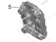Pinza de freno DELANTERO. Porsche 991 (I450) / 981 Boxster (I450) / 981 Caimán (I450) - 99135142533, 99135142532, 99135142531, 99135142633, 99135142632, 99135142631