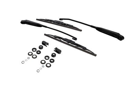 Brazos limpiaparabrisas, escobillas y kit de montaje, incluyendo tapa. Conducción delantera (volante a la derecha). Porsche 911/930/914. - 96462802805, 96462802807