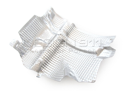 Rear bumper heat protection shield. Porsche 957 Cayenne - 95550551511, 95550551510, 95550551611, 95550551610