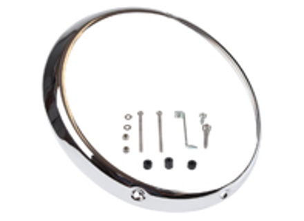 Headlamp outer bezel, Chrome. Porsche 911 1965-86 - 91163193300, 90163110201, 91163112900 - HDL-901-RIM, 1695151700