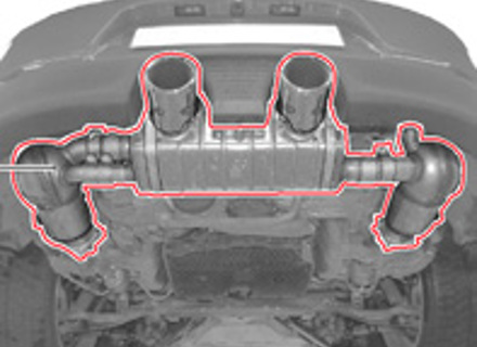 Sports exhaust system. Porsche 911 (991.2) 2017>> - 99104420030