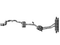 Sports exhaust system with Black chrome tailpipes. Porsche Cayenne (9Y0) 2019>> - 9Y0044222A Sports exhaust system with Black chrome tailpipes. Porsche Cayenne (9Y0) 2019>> - 9Y0044222A