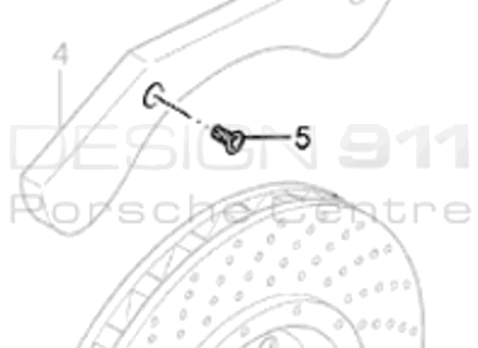Brake disc cover plate Screw. Porsche Carrera GT