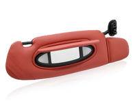 Sun visor, Leather, Right, in Boxster Red. Porsche 996 C2 / C4 - 99673198100M31, 99673198100 Sun visor, Leather, Right, in Boxster Red. Porsche 996 C2 / C4 - 99673198100M31, 99673198100