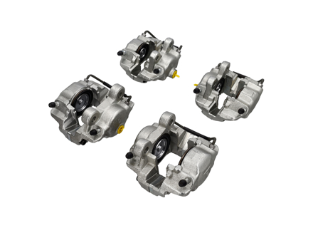 Brake caliper set front & rear. Porsche 356C / 911 / 912 - 90135196611, 90135196511, 90135296611, 90135296511