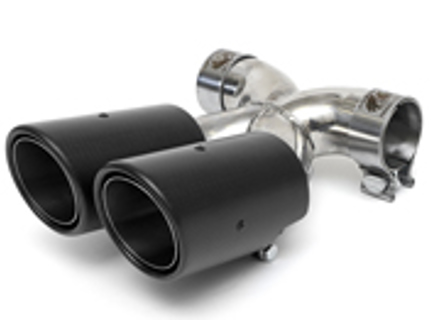 Uitlaat eindpijp Deluxe Dual Style koolstofvezel. Porsche 987 Boxster / 987C Cayman - 98711125300, 98711125402, 98711125401, 98711125830, 98711125831, 98711125501, 98711125601, 98711198100