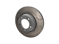 Brake disc rotor, REAR, Slotted Monoblock, 330x28mm. Porsche 970 Panamera / 971 Panamera (OE Part No. 298615601P / 298615602P) - 97035240300, 97035240400, 298615601A, 298615602A, 971615601P, 971615602P - PRL39723, PRR39724