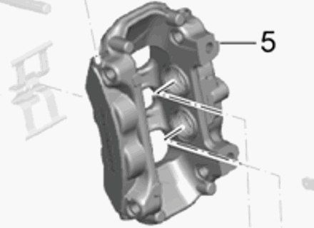 Brake caliper, REAR. Porsche 981/982 Boxster / 981/982 Cayman - 98635242302, 98635242303, 98635242402, 986352423403