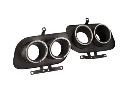 DesignTek Terminali di scarico doppio design tondo, cromati per Porsche 997.2 - 992251187Q, 992251187AJ, 992251187AA, 992251188Q, 992251188AJ, 992251188AA, 992251187M, 992251187BA, 992251188M, 992251188BA, 992251188R, 992251187C, 992251187AS, 992251187AE, 992251188C, 992251188AS, 992251188AE, 992251187J, 992251187AT, 992251187AF, 992251188J, 992251188AT, 992251188AF