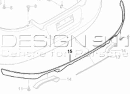 Rear bumper lower valance. Porsche 970 Panamera - 97050599202, 97050599210