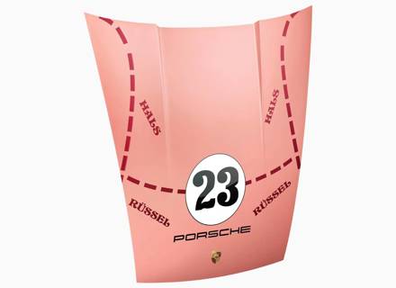 911 Bonnet Wall Art - Pink Pig