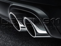 Exhaust Tail Pipes SPORTS in SILVER. Porsche 991.2 C2 / C4 / Targa 42016>> - 99104420020