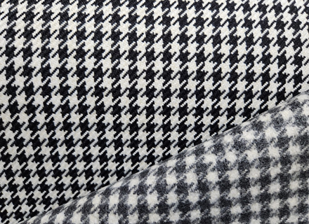 Pepita Porsche Houndstooth classic fabric, Black / White