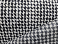 Pepita Porsche Houndstooth classic fabric, Black / White Pepita Porsche Houndstooth classic fabric, Black / White
