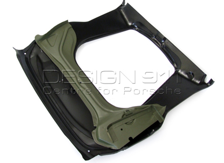 Complete voorvloer/ophanging en brandstoftank/accusteun. Porsche 911 1964-69 - 90150104920, 91150195500GRV