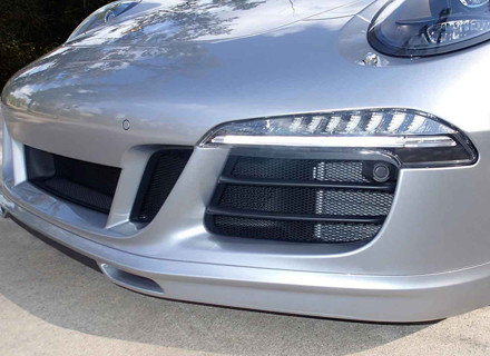 Rennline Front bumper wire mesh grill kit Black  (Outers). Porsche 991/991S - E100011221, E100011222, E100012221, E100012222, E127