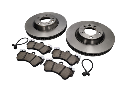 FRONT Brake Pads and Brake Disc Package. Porsche Cayenne 958 3.0L Diesel / 3.6L Petrol - 958698151A, 95535140X51BRE, 95535140X51BRE, 95835193930BRE, 95861236500/1
