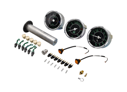 Replica set dashboardmeters. Porsche 356 12V-modellen - AC356100, 8199602110
