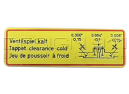Adesivo Gioco valvole. Porsche 356/912 - 54672203