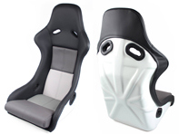 Seats in racing style, Black-Grey leather with white seat shell. Porsche 964 / 993 - SET11.1.101W, SET111101W Seats in racing style, Black-Grey leather with white seat shell. Porsche 964 / 993 - SET11.1.101W, SET111101W