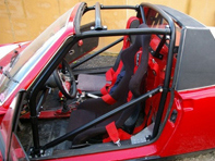 Roll cage 6 point bolt in with universal door bars. Porsche 914 Roll cage 6 point bolt in with universal door bars. Porsche 914