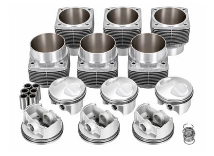 RSR Big-Bore Piston and Cylinder Set, 98mm. Porsche 911 3.0 Carrera / 911 SC 1976–83 - PCG503719A, PCG503819A - 10010303204