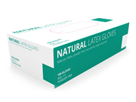 Natural latex powder free gloves - Large - Pack of 100 - NRL50N09 Natural latex powder free gloves - Large - Pack of 100 - NRL50N09