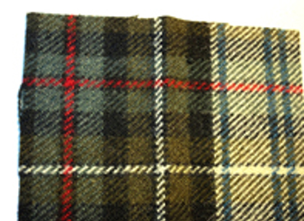 Porsche Classic Fabric SCHOTTENKARO Beige - Brown with red stripe - P9111356