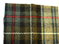 Porsche Classic Fabric SCHOTTENKARO Beige - Brown with red stripe - P9111356 Porsche Classic Fabric SCHOTTENKARO Beige - Brown with red stripe - P9111356