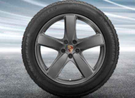 19' Macan Sport Classic Alloy Wheels & Winter Tyres Original Porsche - 95B044630E, 95B044640E