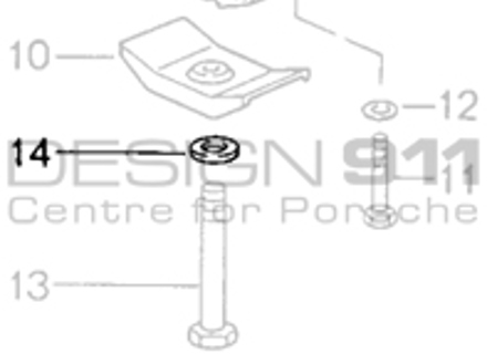 Gearbox Support Bearing Bracket Hexagon-Head Bolt Washer. Porsche 964 C4 / 993 C4 / 993 C4S / 993 Turbo MANUAL - 99902521502