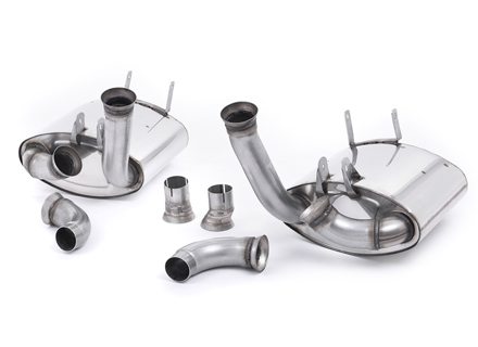 Milltek Sports Exhaust Muffler / Silencer Rear Box Cup Design. Porsche 997 Carrera - 99711121203, 99711123203, 99711141204, 99711143204, 99711110500, 99711110600, 99711161103, 99711121103 - SSXPO031