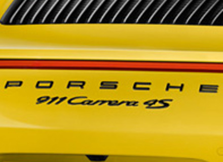 'PORSCHE 911 CARRERA 4S' Black Rear Badge for Porsche 991.2 - 99104480383041