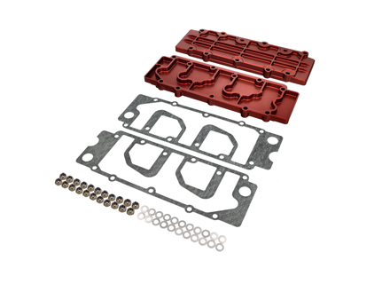 Camshaft Engine Lower Cover Kit - Alloy in Red  Porsche 911 1968-89 - 93010511605, 90003101430, 90008400402, 93010519507